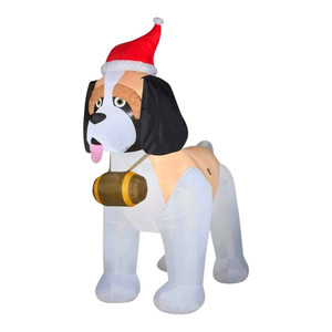 Chien de Saint-<span class=keywords><strong>Bernard</strong></span> gonflable de Noël pour l'extérieur, 3 à 10 pieds, gonflable avec lumières LED - Product Image 2