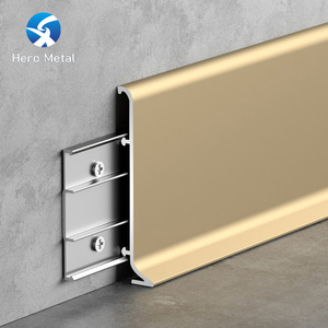 <strong>2026</strong> Hot Selling Industrial Polished Colorful Metal Skirting Board <strong>Aluminium</strong> Baseboard-Eco-Friendly Durable Free Sample - Product Image 2