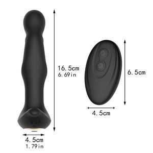 WINYI Hombre Juguetes sexuales para adultos en forma de L eléctrico giratorio <span class=keywords><strong>Gay</strong></span> Anal Plug vibración Hombre Masturbador Ano masajeador de próstata vibrador - Product Image 4