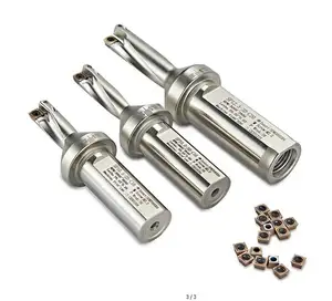 Độ chính xác cao sp u-khoan <span class=keywords><strong>CNC</strong></span> indexable khoan cắt 8mm ~ 80mm Đường kính phạm vi 2D/3D/4D/5D/6D lớp phủ cho spmg chèn yếu tố - Product Image 4