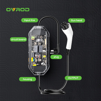 Placa de control Ovrod OEM para cargador EV 16A/32A/40A ajustable Tipo 2 1-GBT cargador EV portátil pantalla LCD 7KW Evse coche PCBA