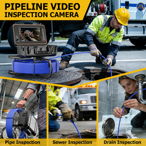 Cámara de Inspección de Tuberías con Video de 1080P, Autonivelante, 512Hz, Cable de 7mm, DVR de 32GB, Cámara Industrial de 50M (165 pies) L09D2-50M-D - Product Image 4