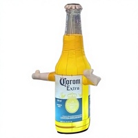 Modèle gonflable géant personnalisé pour l'extérieur, commercial, pour les bars, les événements et les promotions, avec un geste de la main pour montrer une bouteille de bière