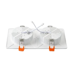 Aluminio blanco interior abajo luz doble cabeza 2x12W alto CRI empotrado <span class=keywords><strong>rectangular</strong></span> SMD <span class=keywords><strong>led</strong></span> <span class=keywords><strong>downlight</strong></span> - Product Image 3