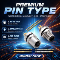 Connecteur en cuivre Mini M5 étanche IP67, 3/4 broches, prise femelle pour montage sur panneau avant/arrière, faisceau de câbles à souder pour automobile