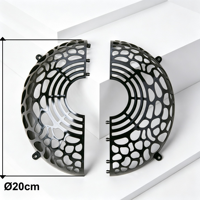 Jardinière murale flottante en plastique pour fougère cornée et orchidée, diamètre 20 cm, avec couvercle pour repiquage facile