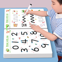 Cahier d'entraînement transfrontalier pour enfants à la maîtrise du stylo, cartes d'exercices effaçables pour la maternelle, éducatif pour la concentration et le développement de la pensée