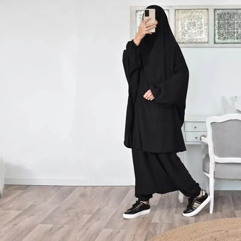 Grosir Baju Gamis Wanita Hijab Set 2Pcs Baju Islami