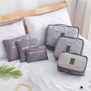 Fashion 6 in 1 Lightweight Travel Luggage Organizer <b>Bags</b> 6 Pcs Packing Cubes Luggage <b>Bag</b> Set - Product Image 2