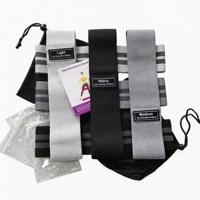 Bande de Résistance Large Antidérapante en Tissu pour Exercices à Domicile avec Logo Personnalisé, 3 Niveaux, pour Remodelage Corporel