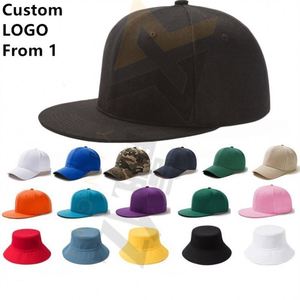6 Panel Blank Flat Brim Fitted <b>Baseball</b> <b>Cap</b> 6-Panel Hat China Export Usa Style Custom Logo Color <b>Plain</b> Embroidered Outdoor - Product Image 1