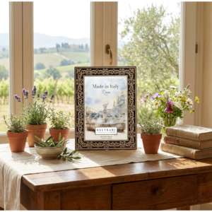 Beltrami Photo <b>Frame</b> 4x6 Real Silver Plated Made In Italy Roma Decorative Metal <b>Frame</b> - Product Image 2