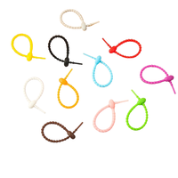 Casque Réutilisable Câble Attache Silicone Sac Twist Cravate Organisateur Cordon Zip Robe Coloré Flexible Personnalisé Silicone Sangle Cravates