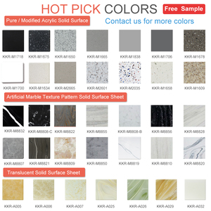 Đá Nhân Tạo Nhà Bếp Marble Acrylic <span class=keywords><strong>Solid</strong></span> <span class=keywords><strong>Surface</strong></span> Countertop Bếp Với Bồn Rửa Bằng Thép Không Gỉ - Product Image 6