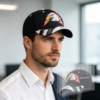 Gorra de Béisbol de 6 Paneles con Visera Curva, Bordado 3D Personalizado de Águila y Bandera de EE. UU., Estilo Deportivo Urbano, Ajustable con Cierre a Presión, Venta al Por Mayor