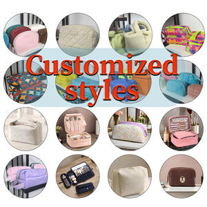 Borsa per il trucco Beige personalizzata della fiera reale custodia per cosmetici neutri ecologica riutilizzabile con cerniera per <span class=keywords><strong>accessori</strong></span> da <span class=keywords><strong>viaggio</strong></span> da <span class=keywords><strong>donna</strong></span> - Product Image 6