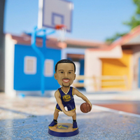 Figurine de joueur de basket-ball personnalisée 3D Bobble Head Collection de fans de sport Résine Artisanat Décoration de la maison Art Ornements Cadeaux souvenirs