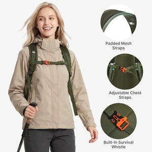 Mochila Pequeña y Ligera de 10L <span class=keywords><strong>para</strong></span> Viajes, Senderismo y Uso Diario, <span class=keywords><strong>para</strong></span> <span class=keywords><strong>Hombres</strong></span> y Mujeres, en Verde Oscuro y Beige - Product Image 4