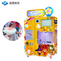 Machine à barbe à papa entièrement automatisée Robot à barbe à papa sucre électrique Machine à barbe à papa