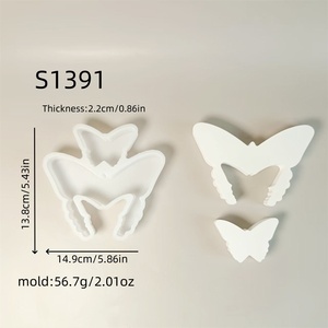 Handmade Eco-Friendly 3D Resin Art Storage Molds S1391 PC Ins <b>Butterfly</b> <b>Ornaments</b> Silicone Cake Tools for Bar Resin Making - Product Image 5