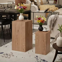 Table basse en bois MDF antique moderne et industrielle avec papier autocollant 3D pour bureau à domicile, hôtel
