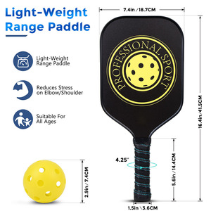 Raquettes de pickleball avec balles et sac de transport, poignée antidérapante, équipement de sport de plein air pour adultes - Product Image 3