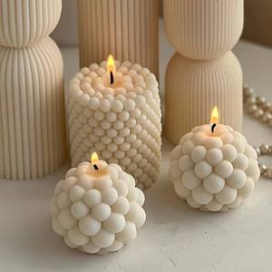 MUYULINS Geometric Cylinder Bubble Column Candle Making <b>Silicone</b> Mold Magic DIY Handmade Ball Epoxy Resin Fragrance - Product Image 1