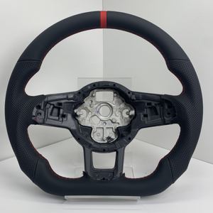 Volante Deportivo R Line de Cuero Semiperforado Sin Botones para <span class=keywords><strong>Golf</strong></span> <span class=keywords><strong>5</strong></span> 6 7 R MK5 MK6 <span class=keywords><strong>MK7</strong></span> <span class=keywords><strong>MK7</strong></span>.<span class=keywords><strong>5</strong></span> <span class=keywords><strong>Gti</strong></span> Polo Passat CC B8 Jetta - Product Image 1