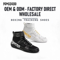 Chaussures de boxe directes usine, semelle en caoutchouc résistante à l'usure, respirantes, couleur personnalisable pour agents longue durée et achats en gros
