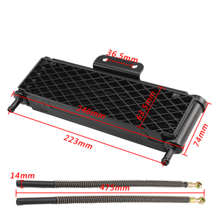 Radiateur de refroidissement d'huile moteur PowerMotor en aluminium neuf pour motos de <span class=keywords><strong>motocross</strong></span> <span class=keywords><strong>Kawasaki</strong></span> <span class=keywords><strong>KX</strong></span> <span class=keywords><strong>65</strong></span>/85/100/140, Yamaha YZ 125, WR 150SX - Product Image 2