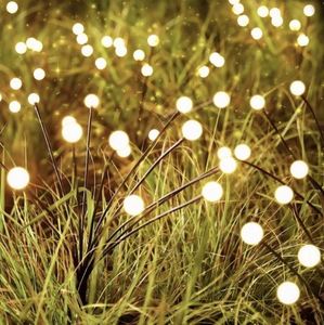 Resin Solar Lights Waterproof 4 Pack Upgraded Swaying Wind Lights Stand Mount Round Outdoor <b>Garden</b> Decoration Warm White - Product Image 4