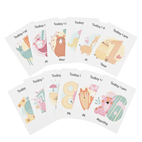 Cartes de jalons mensuels pour bébé en gros, mes premières cartes de jalons mensuels, accessoires photo pour nouveau-né (12 mois), cartes de premières fêtes pour bébé