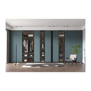 Modern Walk in <strong>Closet</strong> Wardrobe Para Habitacion Custom Systems Design Wood Bedroom Cupboards - Product Image 5