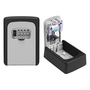 ポータブル合金パスワードロックボックス耐候性4桁コードセーフティボックスドアノブ外壁設置用121x90x40mm盗難防止 - Product Image 5