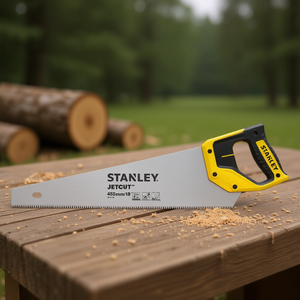 Sierra de mano Stanley Jetcut de 450 mm (18 pulgadas) con hoja de doble material para cortar madera - Product Image 3