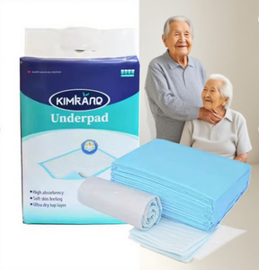 Pañal desechable ecológico de pulpa de madera suave y transpirable con prevención de fugas 3D para hospital, 60x90cm, para adultos, con SAP y tejido liso de PE - Product Image 1