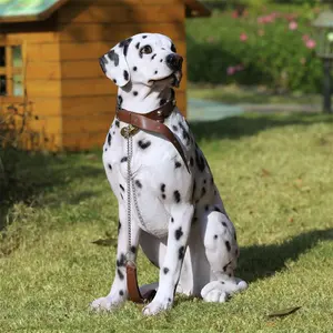 Simulazione creativa del giardino del cane dalmata artigianato in resina di cane maculato regalo carino pratico decorazione del giardino di casa animali