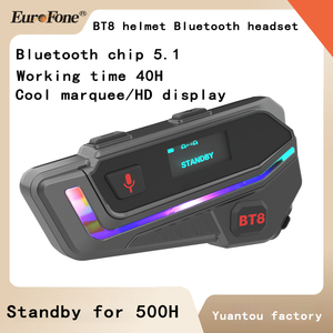 Cao Phiên Bản Bt8 Bt Volte 2-Người Tai Nghe Intercom Có Dây Xe Máy Mũ Bảo Hiểm Tai Nghe - Product Image 3