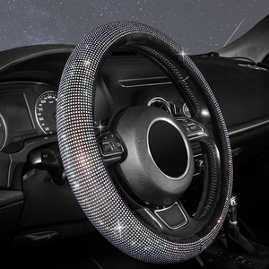 Bling Chỉ Đạo Wheel Bìa Với <span class=keywords><strong>Crystal</strong></span> Diamond Universal Car Wheel Protector Cho Phụ Nữ Cô Gái Phù Hợp Cho Renault Clio - Product Image 6