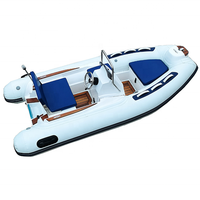 Mini bateau pneumatique 11 pieds Rib 340 Coque en fibre de verre RIB Orca Hypalon/PVC Bateaux de pêche gonflables