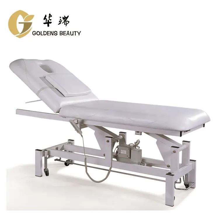 Elektrikli masaj yüz yatak tedavi sınav masası yükseklik ve arkalık ayarlanabilir