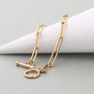 Xinfly - Pulsera de Cadena de Clip de Papel de Oro Amarillo Rosa de 18 Quilates Puro para Hombre y Mujer, con Cierre Antideslustre de 4,7 mm - Product Image 2