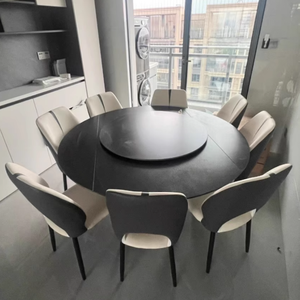 Tavolo da Pranzo Moderno Impermeabile Convertibile Girevole Retrattile Versatile per Casa, Soggiorno, Appartamento, Hotel - Product Image 2