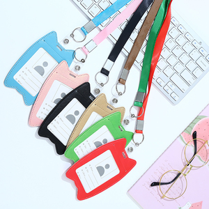 Bulk Premium Business Marketing Cute Leather Gift Items Promotion Badge Holders Gifts