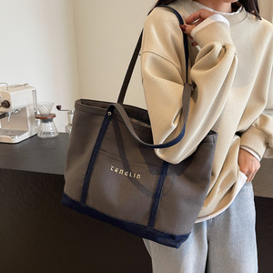 Wholesale Eco-Friendly <b>Large</b> Cotton Tote <b>Bag</b> Custom Logo Canvas Shopping <b>Bag</b> for Women Reusable Fashionable Grocery <b>Bag</b> - Product Image 4