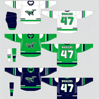 Maillot de hockey sur glace personnalisé à faible MOQ, OEM ODM, en polyester respirant pour uniforme d'équipe de club de petite taille