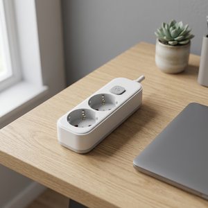 Multipresa 2T con Interruttore e Cavo da 1,5m 3680W 250V. Bianco (F-Bright 1001710) - Product Image 3