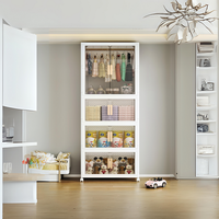 Grand organisateur de vêtements en plastique, boîte de rangement pour linge, jouets, vêtements, nouvelle collection