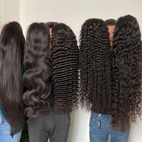 Perruques 100% Cheveux Humains Vierges, Perruques HD Full Lace Cheveux Humains, Perruques Lace Front Péruviennes Vierges, Perruques Lace Front 360 pour Femmes Noires