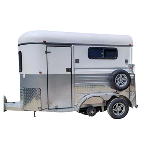 Rimorchio per 2 Cavalli con Area Abitabile, Carico Massimo 2000kg, per Campeggio, Equitazione e Corse Ippiche - Product Image 3